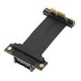 thumbnail image 1 of PCIe 4.0 X1 Extension Cable, Dual 90 GPU Riser Cable, Right Angle PCIe Extender Extension Cable for  Card Sound Card USB PCIe Cards 2.5G Sound Cards, 1 of 7
