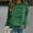 Green, variant on AOOCHASLIY Christmas Tops Fashion Woman Long Sleeve Round Neck Printing Blouse Causal Pullover Tops
