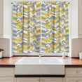 thumbnail image 2 of Ambesonne Vintage Kitchen Curtains, Home Style Zig Zag, 55"x45", Grey Yellow, 2 of 3