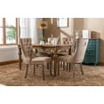thumbnail image 2 of Rhomtree Velvet Button Tufted Dining Chairs, Khaki (Set of 6), 2 of 9