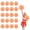 orange + white, variant on 20 Pcs Cheerleading Pom Poms,13.7inch Cheerleading Handheld Squad Pompoms for Sports Team Cheer Spirit Games Dance Party Adults