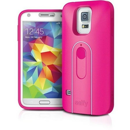 iLuv Selfy Case w/ Wireless Camera Shutter for Samsung Galaxy S5 - Pink (Best Cell Phone Camera For Selfies)