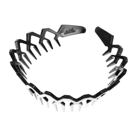 Unique Bargains 1 Pc Classic Rhombus Style Anti-Slip Toothed Hairband for Women for Girls Black