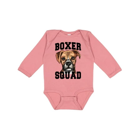 

Inktastic Dog Boxer Squad Gift Baby Boy or Baby Girl Long Sleeve Bodysuit