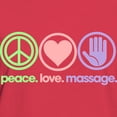 thumbnail image 3 of CafePress - Peace Love Massage Women's Classic T Shirt - Women's Traditional Fit Dark T-Shirt, 3 of 4
