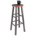 thumbnail image 5 of Winsome Ivy Tabouret de bar de 29 po Fini teck/gris, 5 of 5