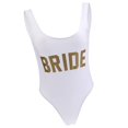 thumbnail image 3 of Mujer Novia Oro Letras Una Pieza Bikini de de - S, como se describe Salvador Traje de baño de las mujeres, 3 of 4