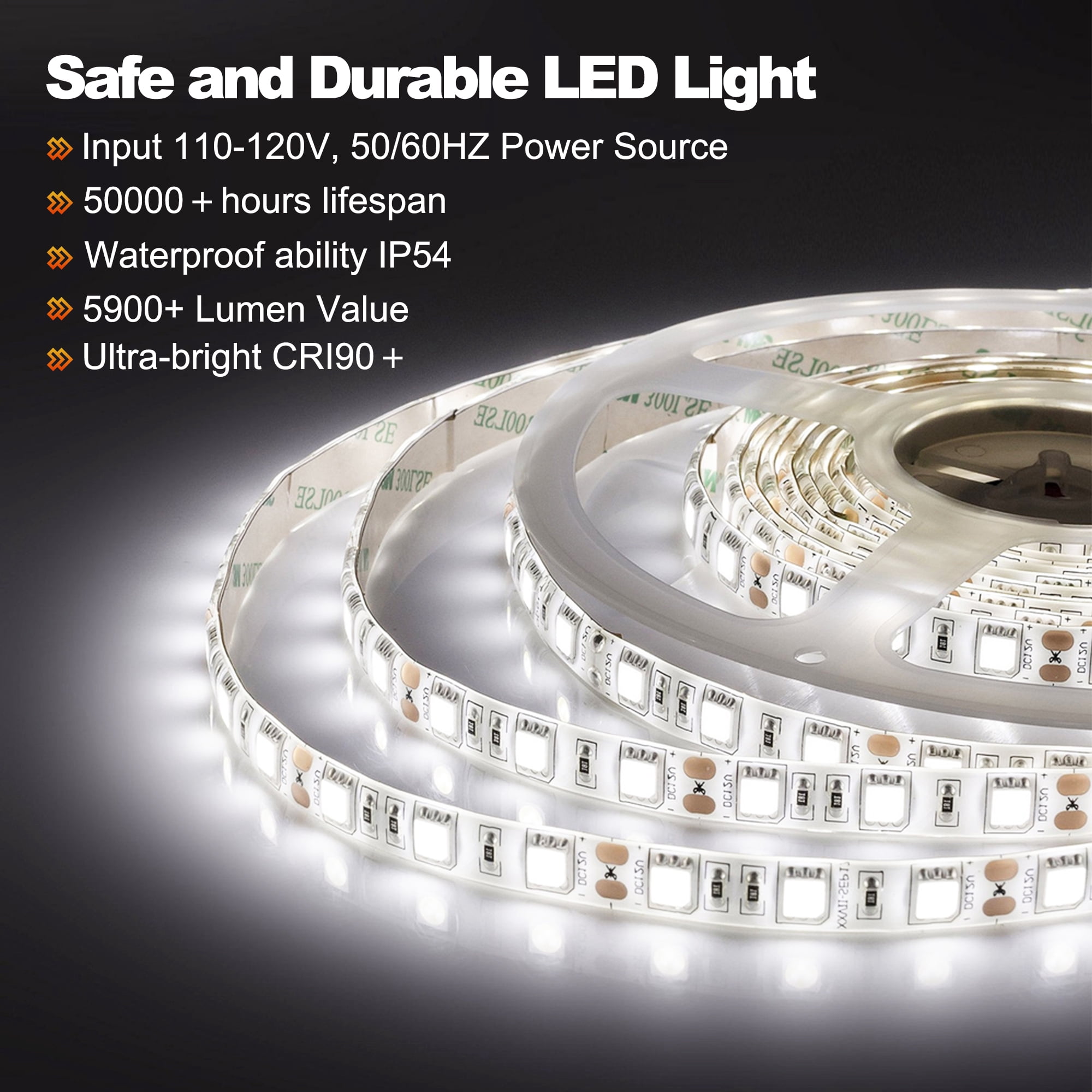 59"x35" LED Ring Wall Mounted Bathroom Mirror Modern Rectrangle Vanity Mirror with Anti-Fog,Silver