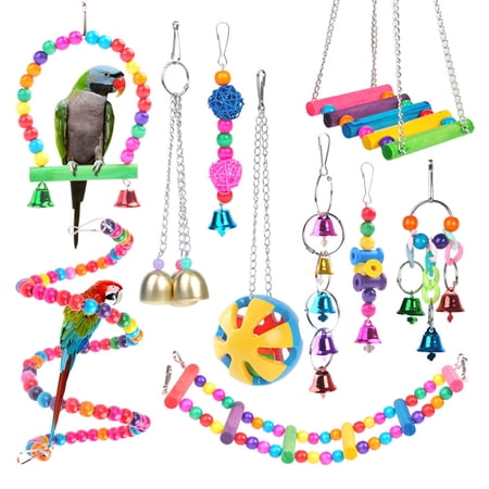 Image result for Bird toys wooden perches, swings, ladders, climbing perches for small ...