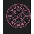 thumbnail image 5 of Muscle Mommy Weight Plate Adult Black Crew Neck Long Sleeve Tee-Medium, 5 of 6