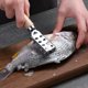 thumbnail image 5 of Raspador de escamas de pescado Descalcificador de acero inoxidable | Mango de madera | Diseño ergonómico antideslizante | Herramienta de cocina fácil de limpiar para la eliminación de incrustaciones, 5 of 5