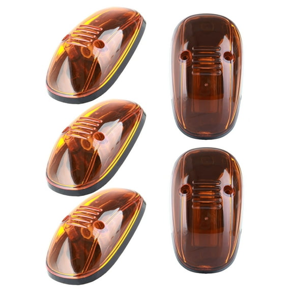 ECCPP 5x Amber LED Cab Roof Marker Clearance Covers For 1999-2002 for Dodge for Ram 2500 3500 4500