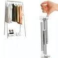 thumbnail image 6 of Oenbopo Folding Clothes Rack, Portable Garment Rack for Travel , Camping, Drying, Indoor, Outdoor. Mini Clothing Rack, White, 6 of 11