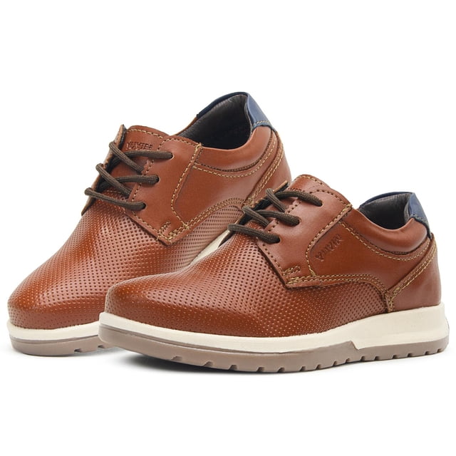 Zapato de Vestir Casual Para Niño Yuyin Color Cajeta 18-25.5 caqui 21