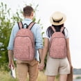 thumbnail image 4 of Easygdp Rose Gold Glitter Mochila de Lona Resistente para Laptop, Compatible con Laptops de 15 a 17 pulgadas, Ideal para Escuela, Trabajo y Viajes-Small, 4 of 5