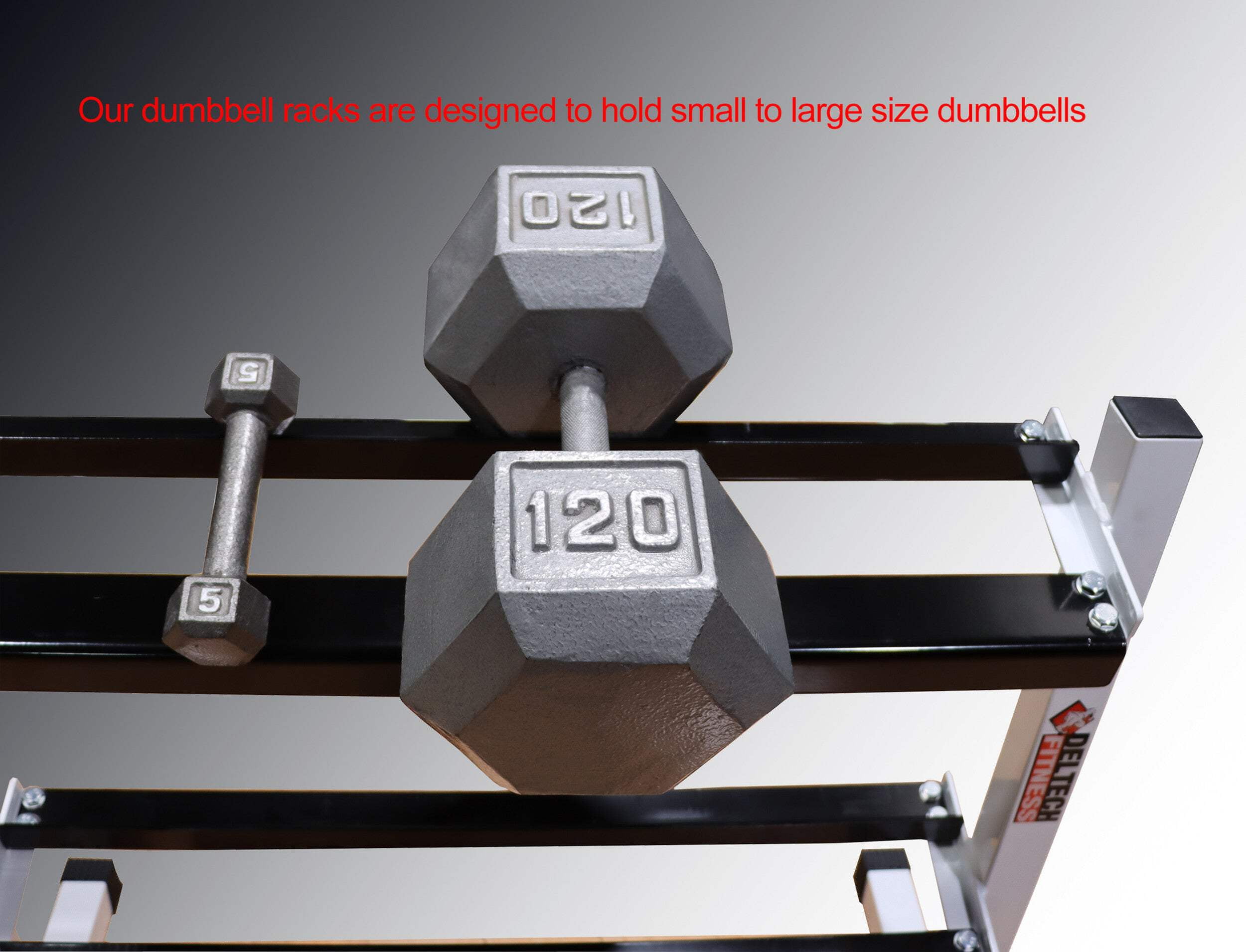 Deltech Fitness 55" Three Tier Dumbbell Rack (DF516)