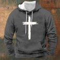 thumbnail image 5 of Blekii Men's Cross Print Hooded Sweatshirt, Graphic Pullover with Religious Motif, Casual Long Sleeve Streetwear Top, Soft Cotton Blend for Comfort, Statement Piece for Faith-Based, 5 of 5