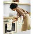 thumbnail image 6 of Flour Sack Kitchen Towels Set of 2-18x26 Cotton Dish Towels with Hanging Loop Reusable Tea Towel for Cleaning Spring Absorbent Dishcloths Cute Home Decor Housewarming, Lemon Birds, 6 of 6