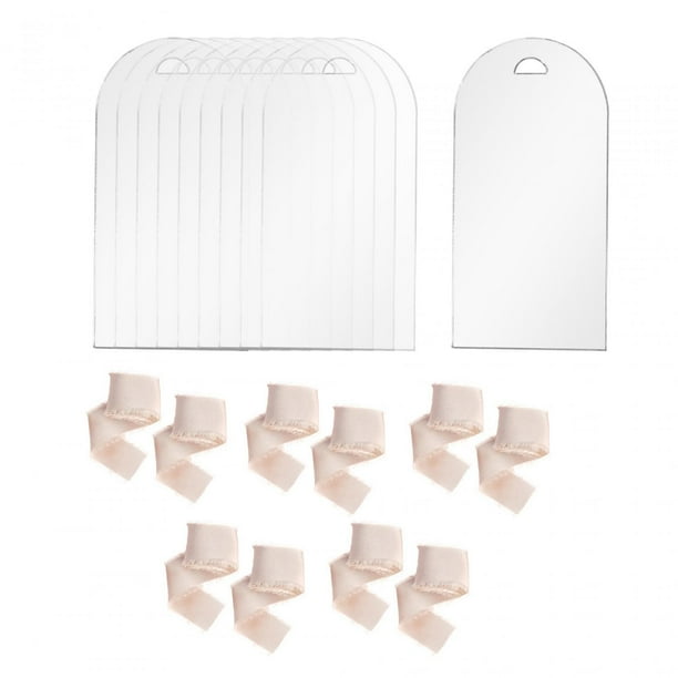 GOMAKERER 20 Tarjetas De Lugar Acrílicas Dorado Espejo | 3.5 X 1.75 Pulgadas Con Agujero | Para Bodas, Cumpleaños Y Eventos | Escribe Con Rotulador | Elegantes Y Reutilizables