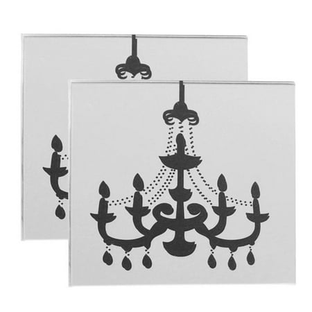 

2pcs Frosted Chandelier Glass Coasters Drinks Bottle Placemat Cup Mat