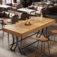 thumbnail image 4 of 63" Counter Height Bar Table with Metal Footres for Entertaining, 4 of 7