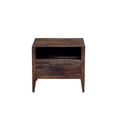 thumbnail image 3 of Hawthorne Collections Solid Sheesham Wood Brown Nightstand Rectangular 24"H x 26"W x 18"D Assembled, 3 of 12
