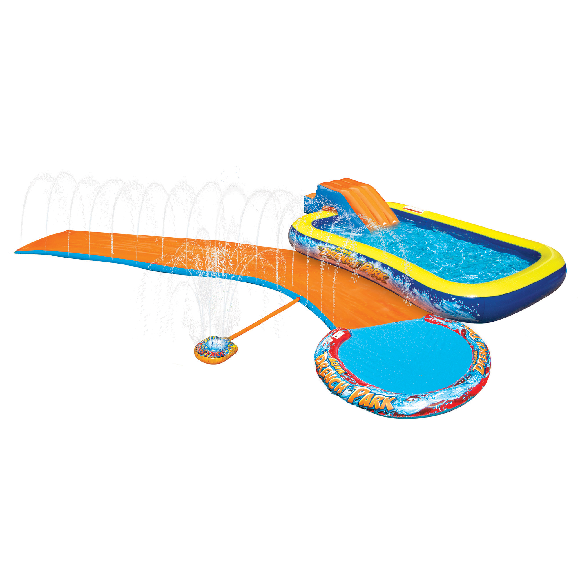 Banzai Aqua Drench 3-in-1 Splash Park w/ Pool, Sprinkler & Waterslide, Child Water Fun, Age 3-12 - image 3 of 12