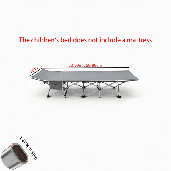 Camping Cot for Adults with 2 Sided Mattress - 75" x 28" Cot, 1200D Oxford Portable Cot Bed with Carry Bag for Camp Travel Guest