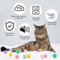thumbnail image 3 of 12 Uds. Juguete de peluche para gatos, pompones suaves de primera calidad para gatos, juguete interactivo para gatos, pelota para mascotas resistente a masticar para morder, desviar, masticar esquí esquí Gafas de esquí, 3 of 5