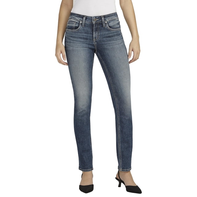 Jeans Silver Jeans Co. Suki de talle medio, corte curvo, pierna recta