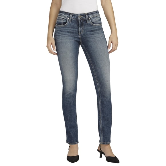 Jeans Silver Jeans Co. Suki de talle medio, corte curvo, pierna recta