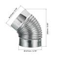 thumbnail image 2 of Unique Bargains 6' OD Elbow 45 Degree Duct Pipe Connector HVAC Galvanized Iron Adapter, 2 of 4
