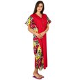 thumbnail image 4 of Bimba Womens Cotton Kaftan Long Pannel Kimono Caftan Elastic Waist Night Wear, 4 of 8