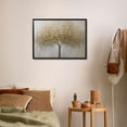 thumbnail image 5 of Aarocafa – Sleek Black Plastic Frame Golden Tree Canvas – Modern Edgy Decor with Scratch-Resistant Frame for Contemporary & Industrial Spaces – 12x16in – Black Frame, 5 of 7
