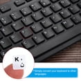 thumbnail image 5 of Uxcell Arabic Keyboard Stickers Universal Keyboard Cover Frosted, White Background Black Lettering 6pcs, 5 of 5