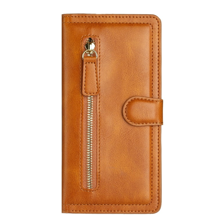 For Apple iPhone 11 6.1 Multi Credit Card Holder Zipper Storage PU Leather Wallet Pockets Double Flap Pouch Flip Stand Case Cover fit iPhone 11