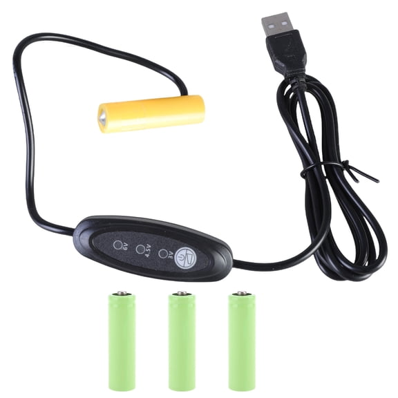 USB AA Battery Eliminators 5V to 3V 4.5V 6V Converter Cable Replace AA LR6 Battery for Lamp Tools and Gadgets