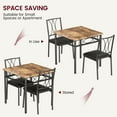 WhizMax Kitchen 2 Upholstered Chairs Room Set, Square Dining Table for