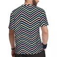 thumbnail image 3 of T Shirt For Men Colorful Nordic Lines T-Shirt Pastel Zig Zag Print Trending Sports Short Sleeves Bre, 3 of 7