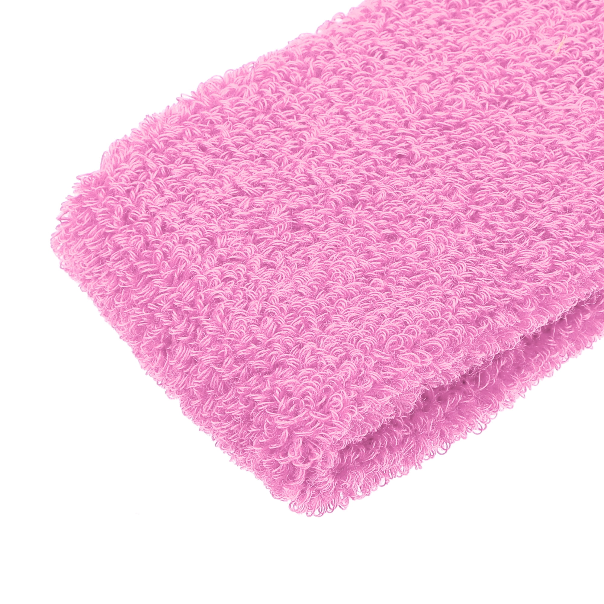 Unique Bargains 3 Pcs Sport Headband Wristband Sweatband Cotton Blend Pink