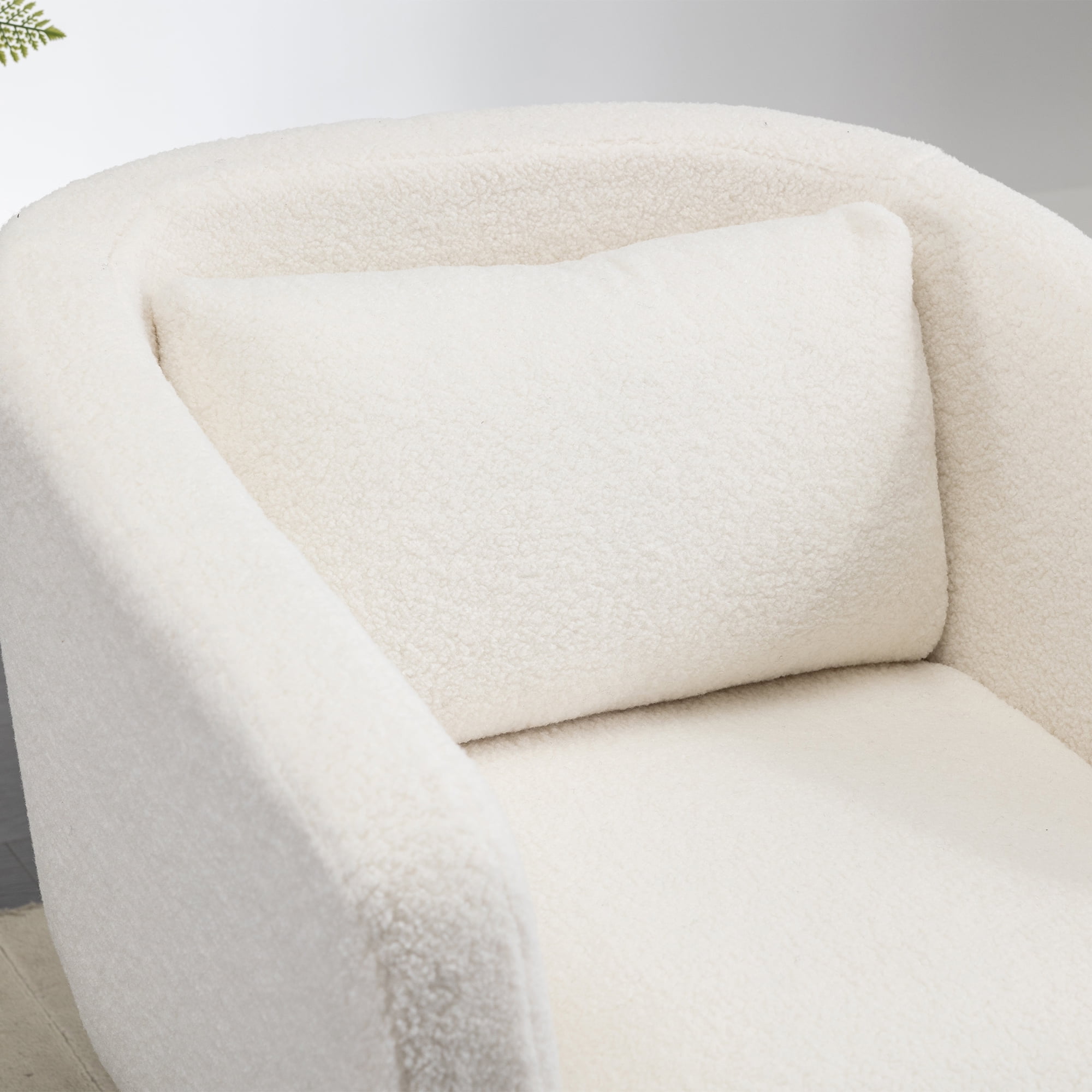 Kadyn 30.30"H Swivel Accent Chair, Single Sofa Chairs for Living Room, Ivory 360 Degree Armchair Kadyn 30.30"H Swivel Accent Chair, Single Sofa Chairs for Living Room, Ivory 360 Degree Armchair