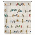 thumbnail image 2 of Beige Birds Sheer Curtains 96 Inches Long, Funny Cute Snowflake Wire Sparrow Rustic Light Filering Curtains, Privacy Drapes Simi Floor to Veiling Curtain for Living Room Large Window Treatment, 2 of 9