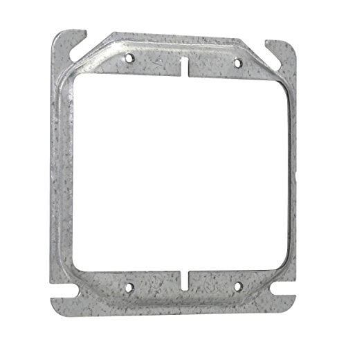 CrouseHinds TP502 Steel 2Gang Raised Mud Ring 4 Inch x 4 Inch x 1