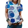 thumbnail image 2 of Letter Print Crew Neck T-Shirt, Casual Short Sleeve T-Shirt For Spring & Summer, Women's Clothing, 2 of 5