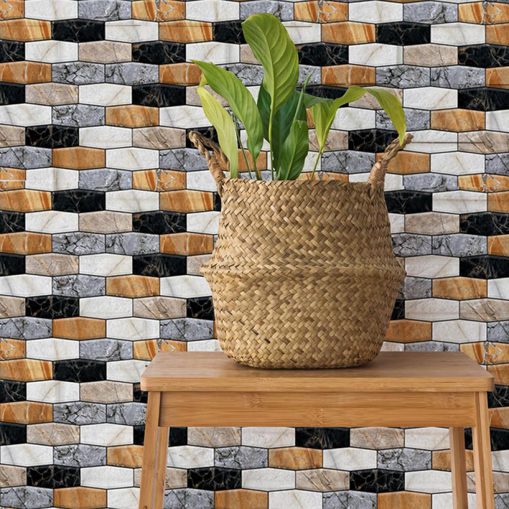 10Pack Stick on Brick Wallpaper Peel and Stick ,3D Textured Faux Brick Wallpaper Removable Brick Contact Paper Waterproof Self Adhesive Brick Backsplash for Kitchen Bedroom Backdrop Wall - image 2 of 7