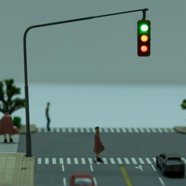 Model Education Tools Traffic Light Wide Application Education Tools Useful Toys Stop Lights Miniature Signal Lamp Showing Building Accessory Warm Light
