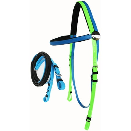 Reins Set Tack - Horse English Biothane Lightweight Bridle Reins Tack Set 40HS07