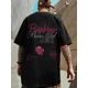 thumbnail image 3 of Camiseta con gráfico de letras góticas y rosas de verano para hombre, camiseta de algodón de manga corta a la moda de hip hop, camisetas con estampado de ropa urbana Y2K de gran tamaño, 3 of 5