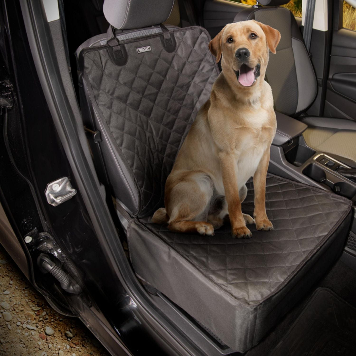 Housse de siège avant de voiture convertible 2-en-1 pour chiens Wahl