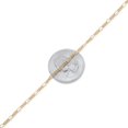 thumbnail image 2 of 2mm 14k Yellow Gold Plated Flat Figaro Chain Anklet, 11 inches, 2 of 6
